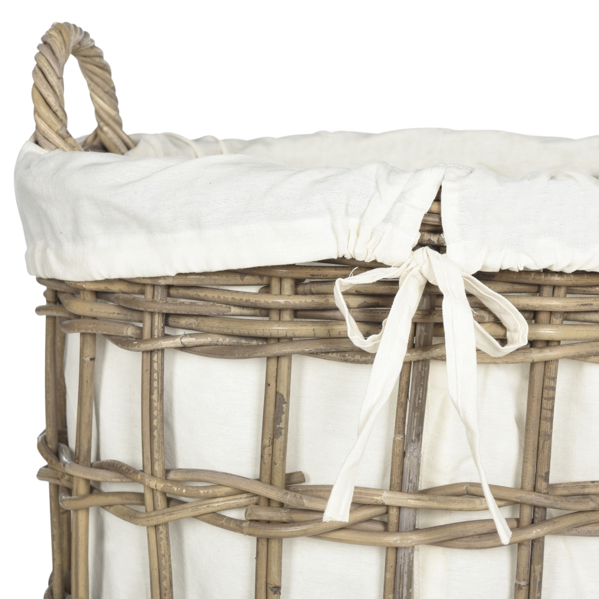 Adisa Set Of 2 Laundry Basket - Grey - Safavieh - Image 3