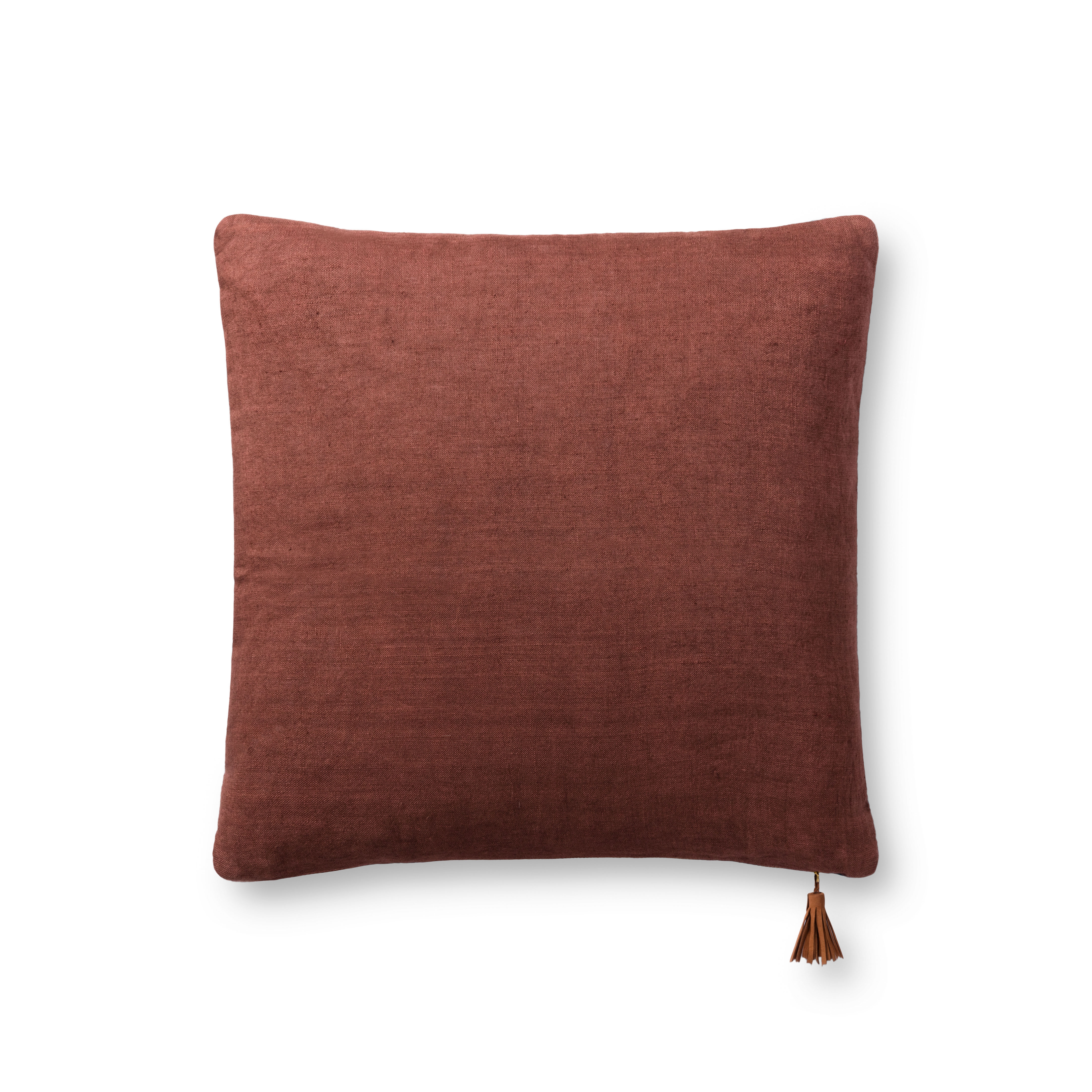 PILLOWS P1153 NAVY / COFFEE 18" x 18" Cover w/Down - Image 1