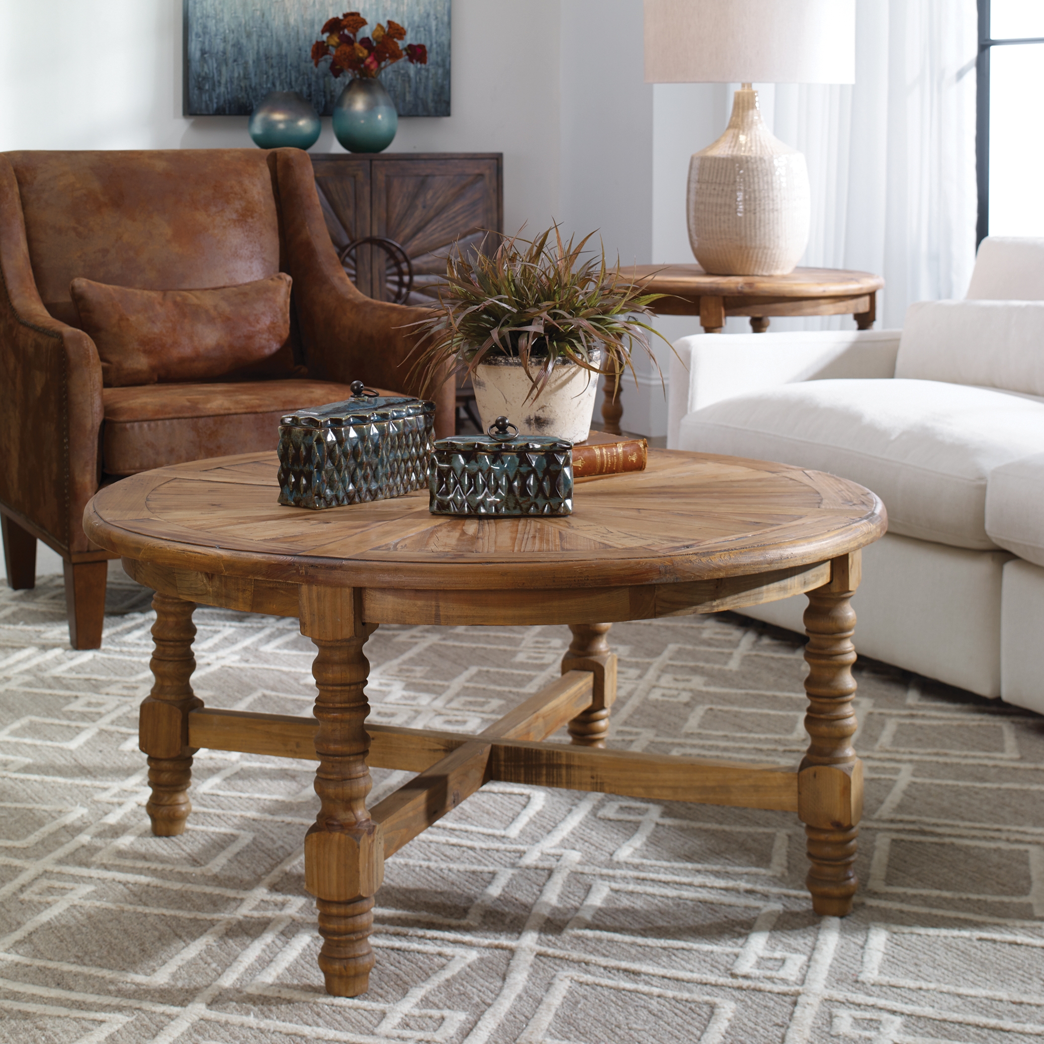 Samuelle Wooden Coffee Table - Image 1