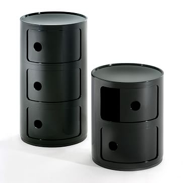 Kartell Componibili 2-Tier Recycled Storage Unit, Thermoplasti, Black - Image 2
