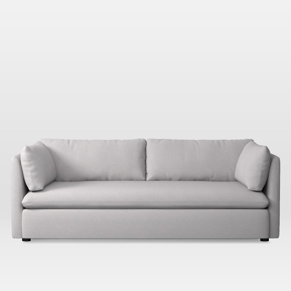 Shelter 85" Sleeper Sofa, Chenille Tweed, Frost Gray - Image 0