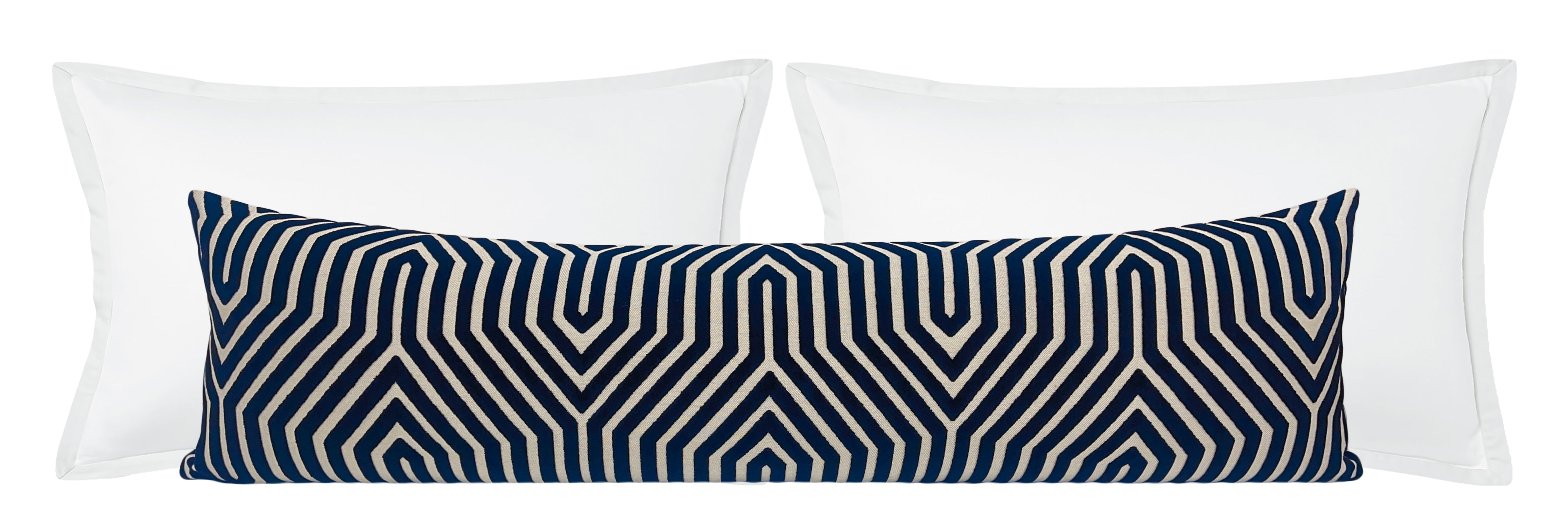 THE XL LUMBAR :: VANDERBILT VELVET // BLEU | SCHUMACHER - Sample 4" X 4" - Image 0