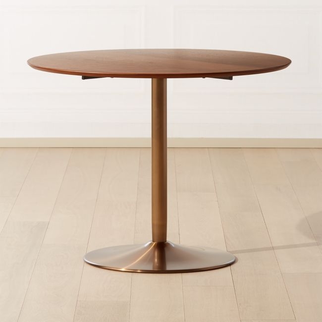 Odyssey Brass/Wood Dining Table - Image 0