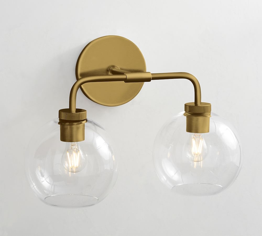 Tumbled Brass Reagan Double Sconce - Image 0