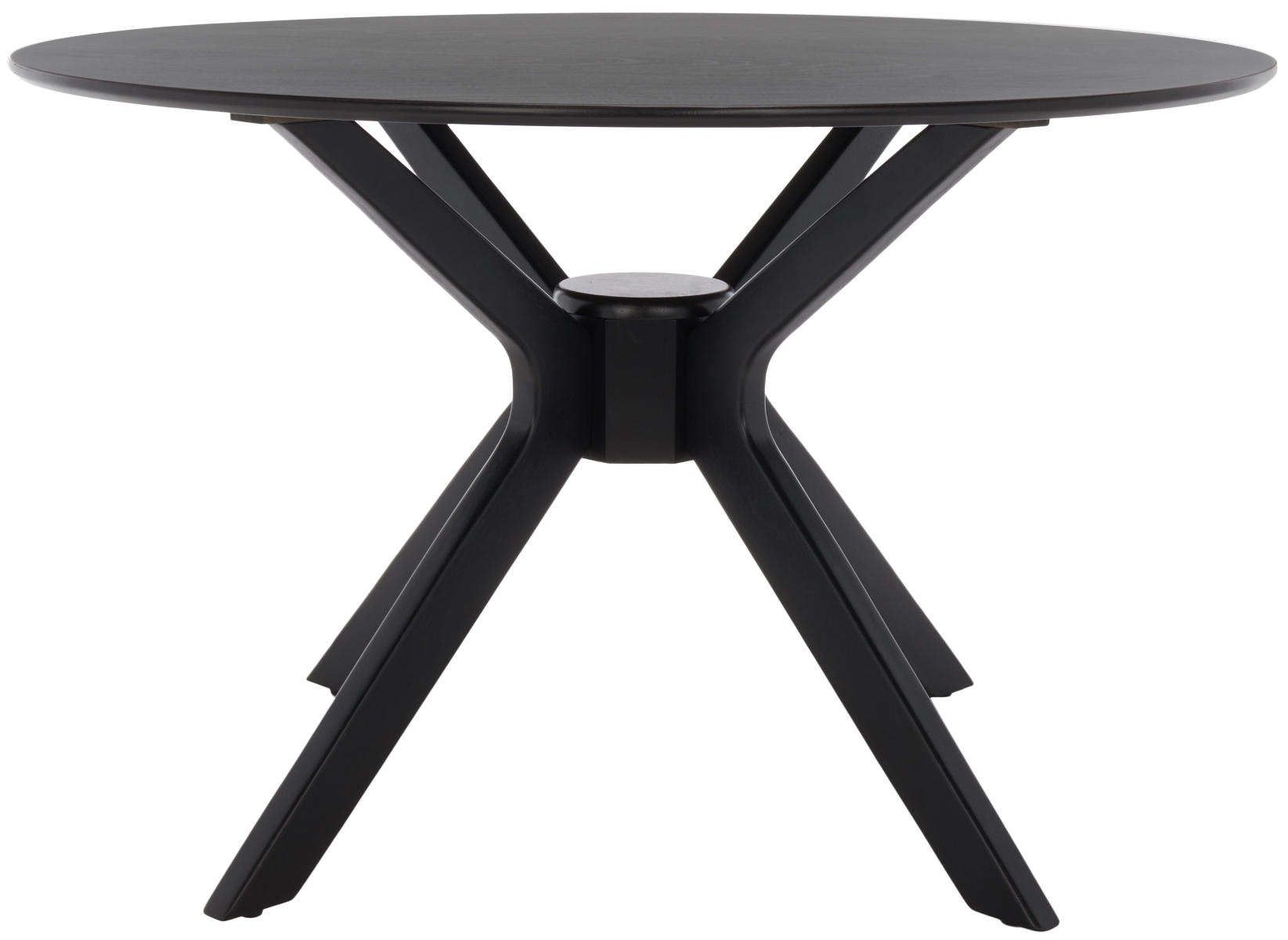 Nicolai Round Dining Table - Matte Black - Safavieh - Image 0