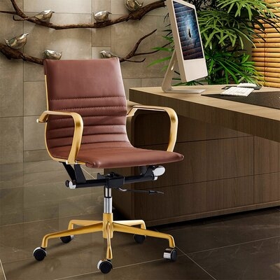 Aleeka Ergonomic Faux Leather Task Chair - Image 0