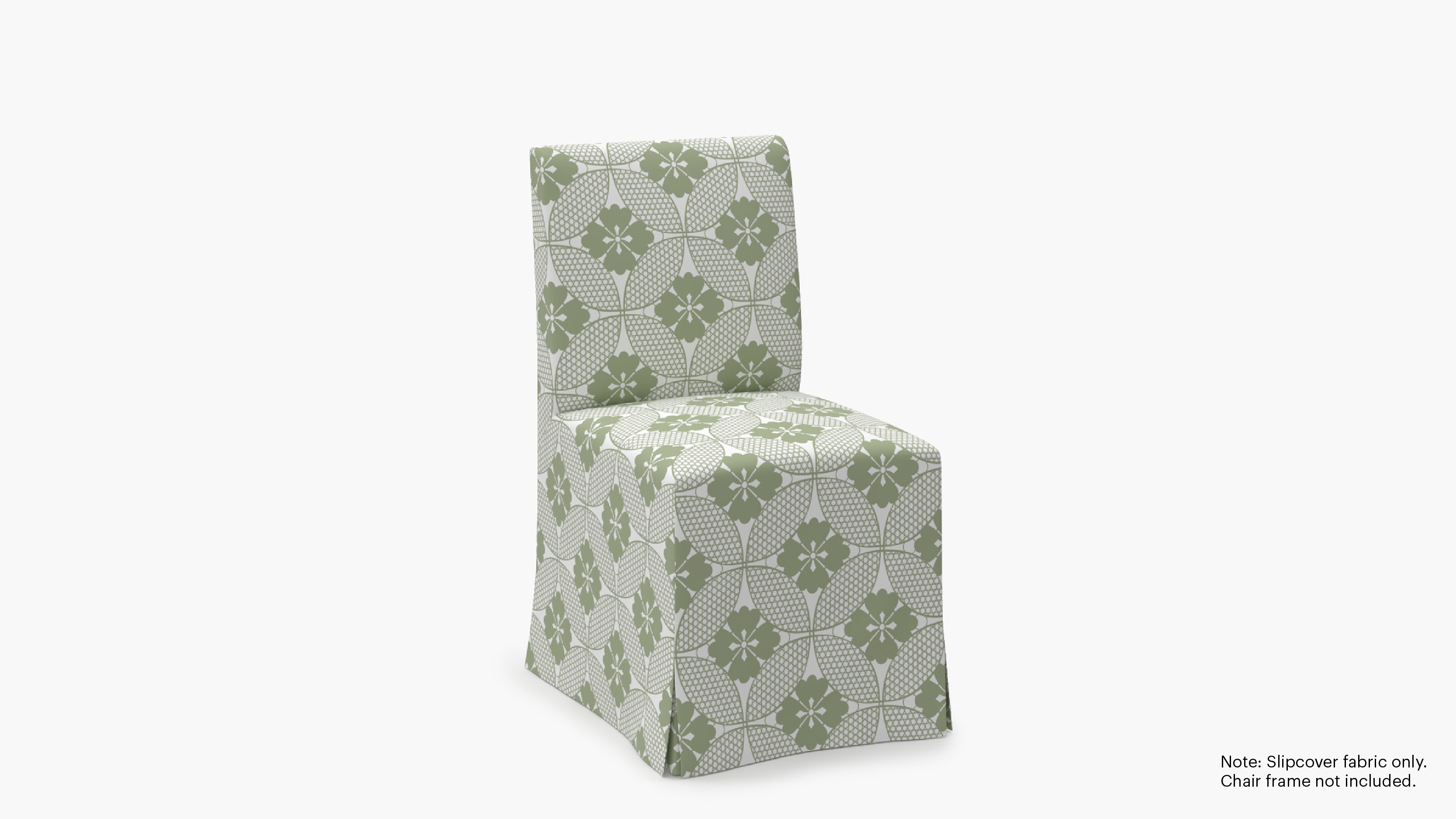 Slipcovered Signature Dining Chair - Cover Only, Sage Solaire - Image 1
