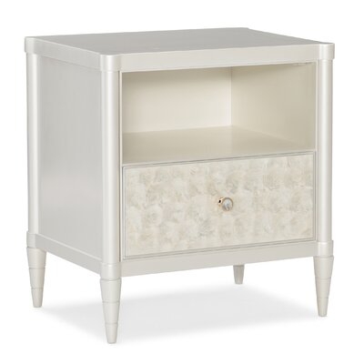 1 - Drawer Nightstand in White - Image 0