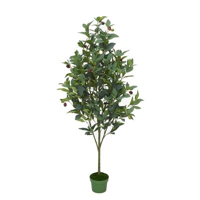 48'' Artificial Olive Tree in Pot Liner - Image 0