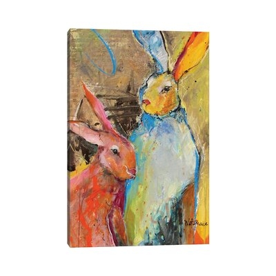 Harmonious Rabbits by Carole Rae Watanabe - Wrapped Canvas Painting - Image 0