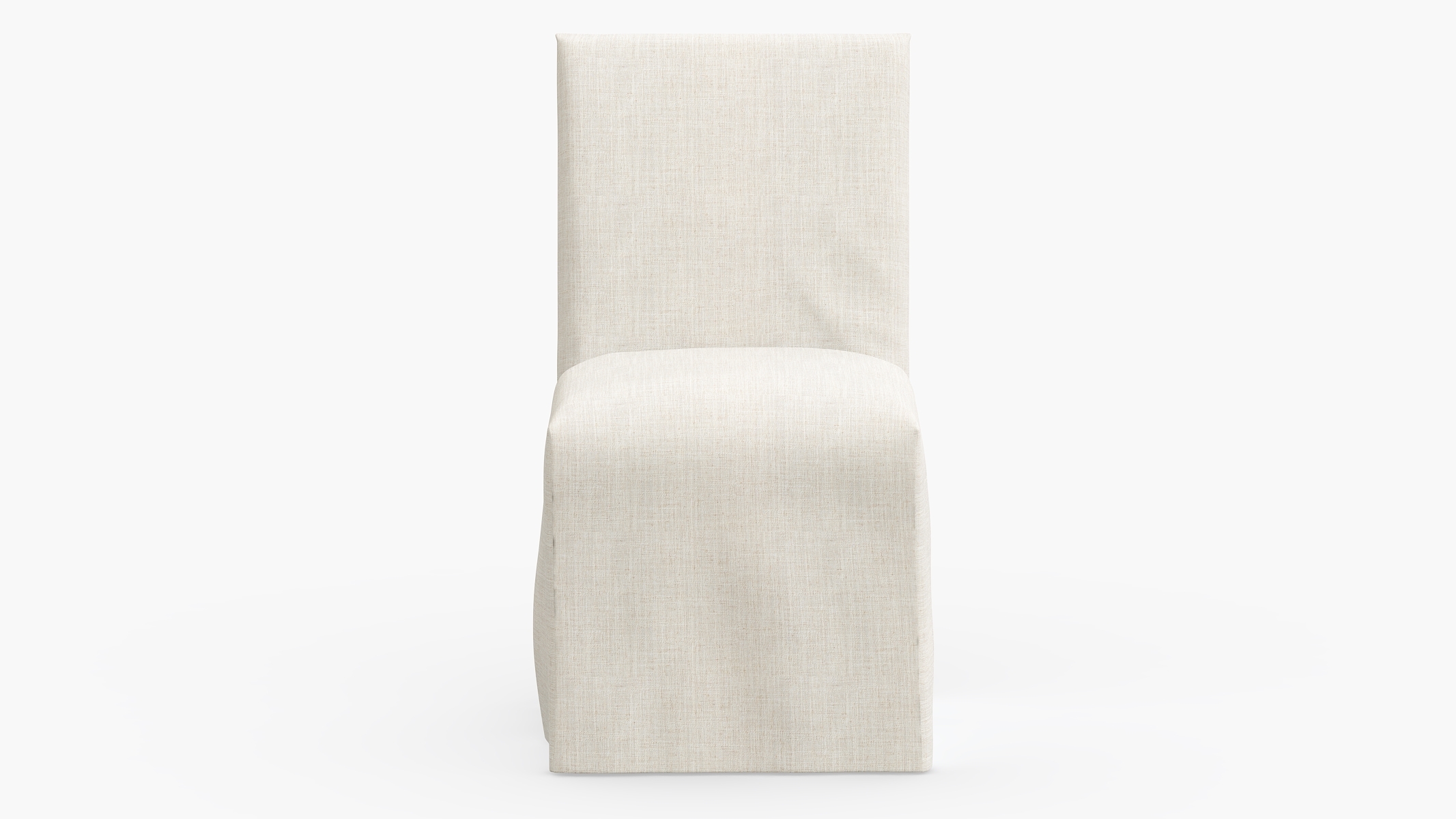 Slipcovered Dining Chair, Talc Everyday Linen - Image 1