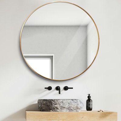 Round Gold Mirror - Image 0