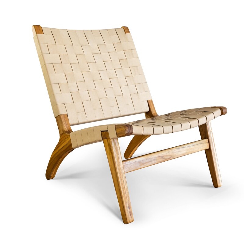 Masaya & Co 24" W  Lounge Chair Color: Off White - Image 0