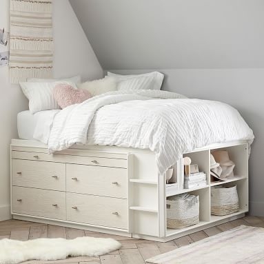 west elm x pbt Modernist Captain's Bed, Twin, White/Wintered Wood - Image 3