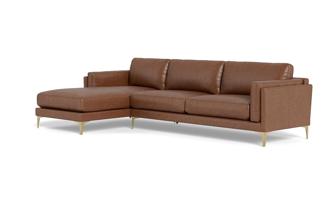Gaby Leather 3-Seat Left Chaise Sectional - Image 2