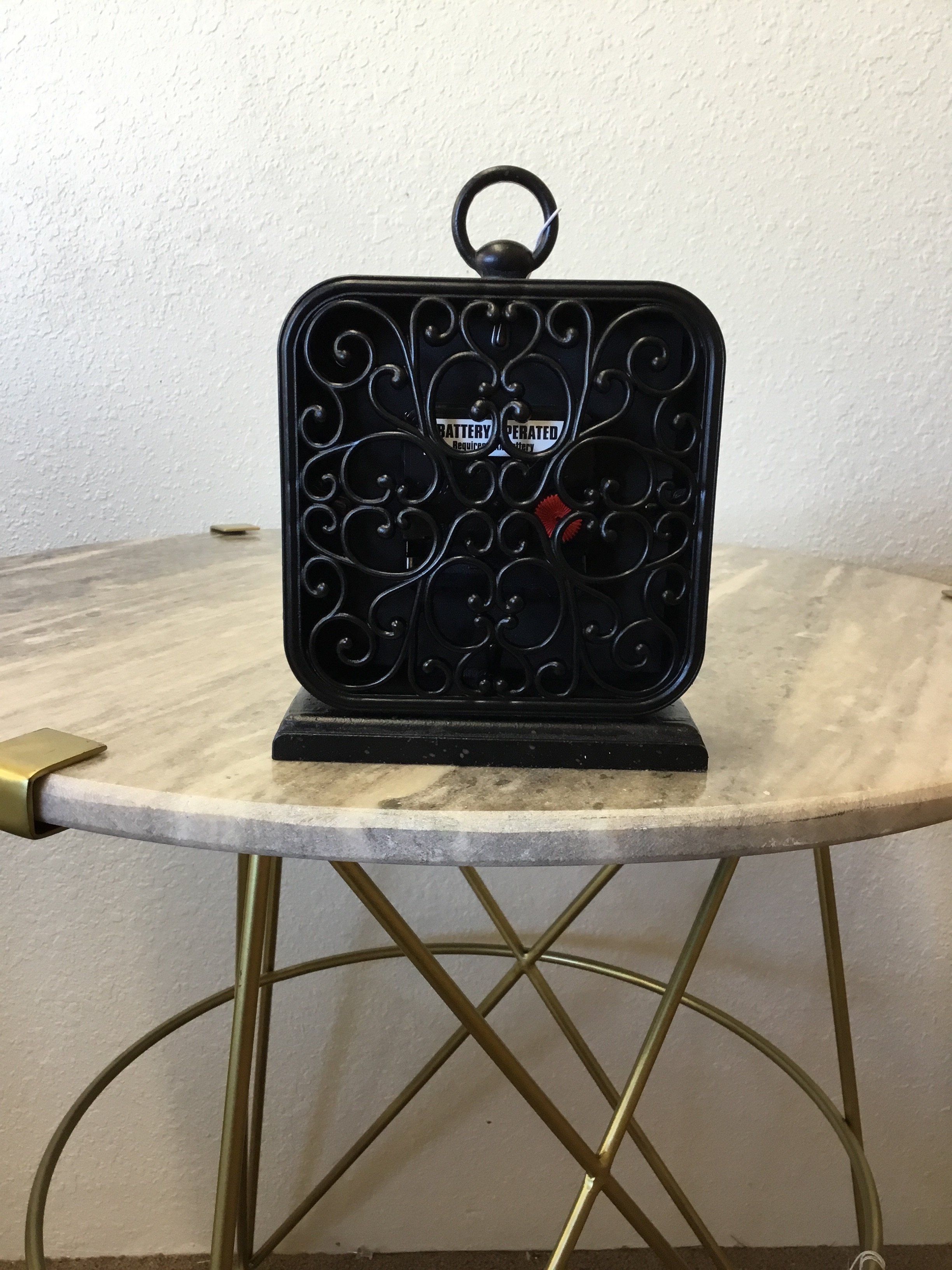 Pewter Table Clock, Black - Image 2