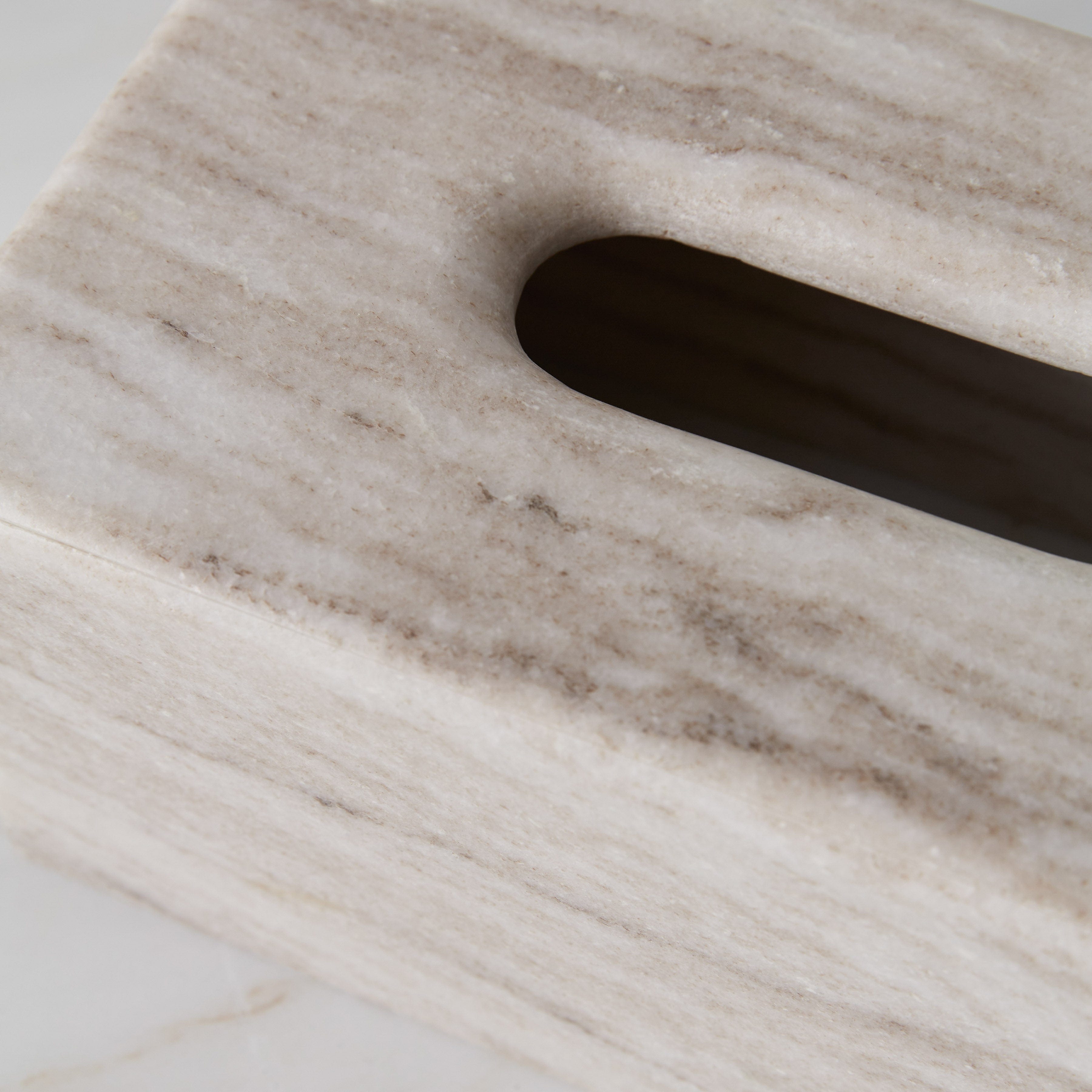The Citizenry Riya Marble Tissue Box | Square | Natural - Image 3