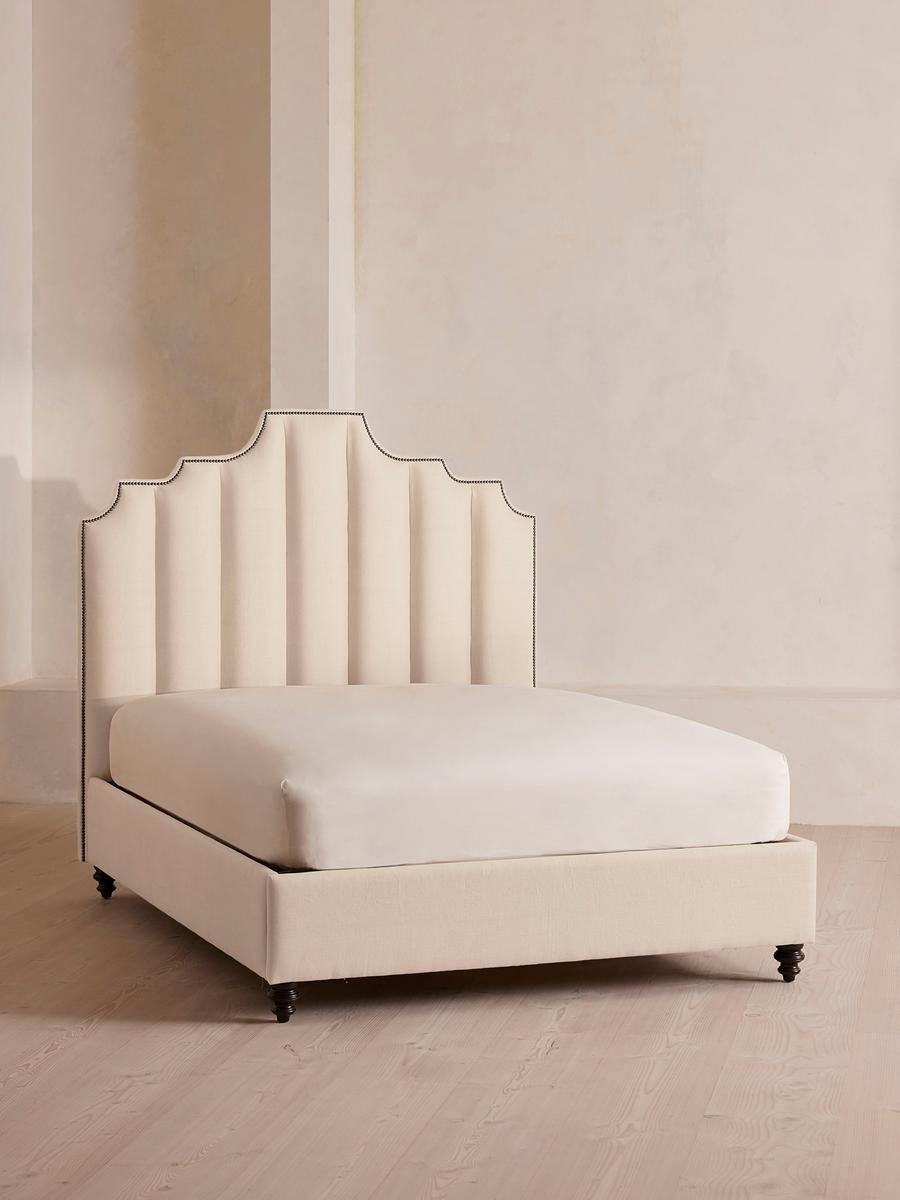 Gerrard Bed, King, Linen, Bisque, US - Image 0