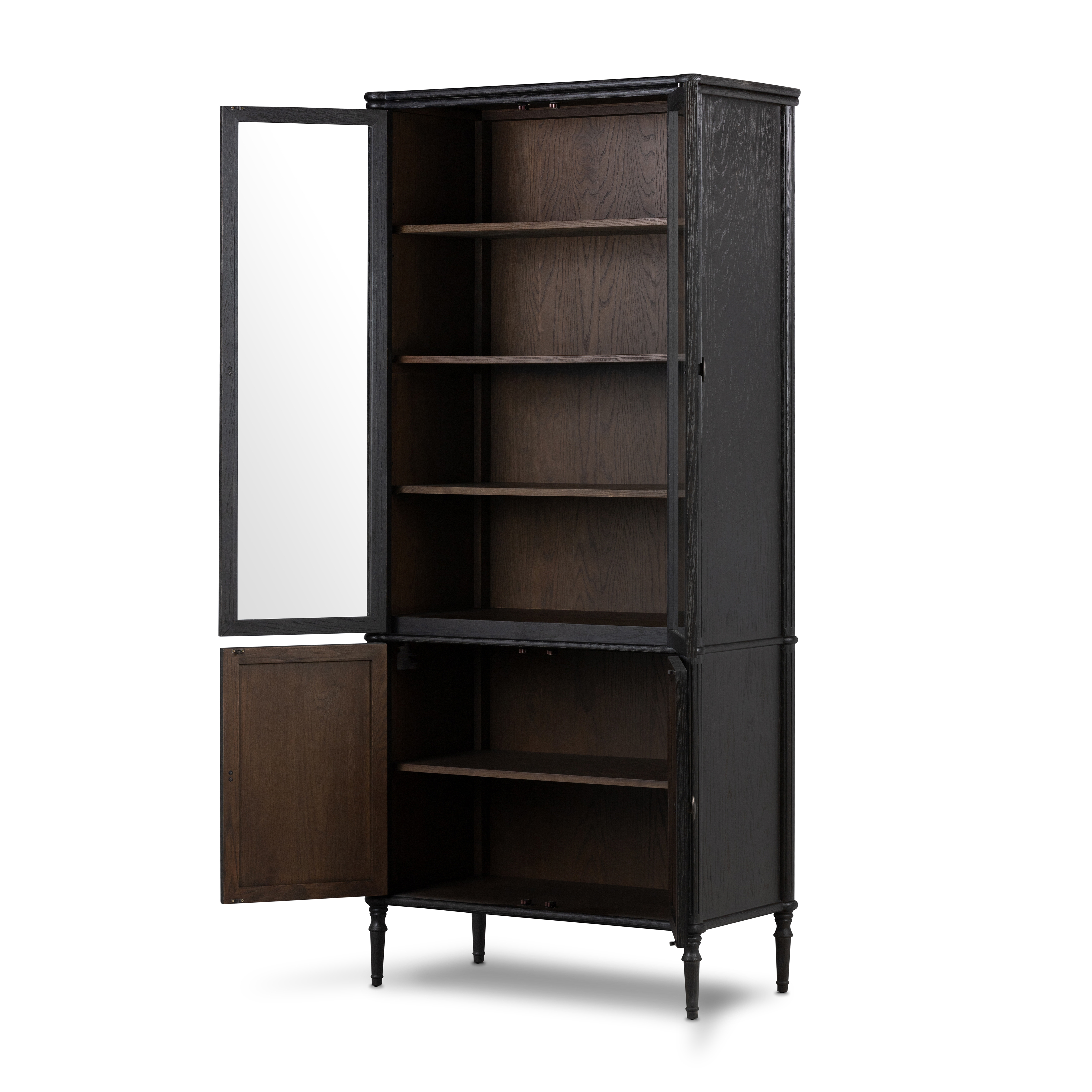 Toulouse Cabinet-Distressed Black Oak - Image 4