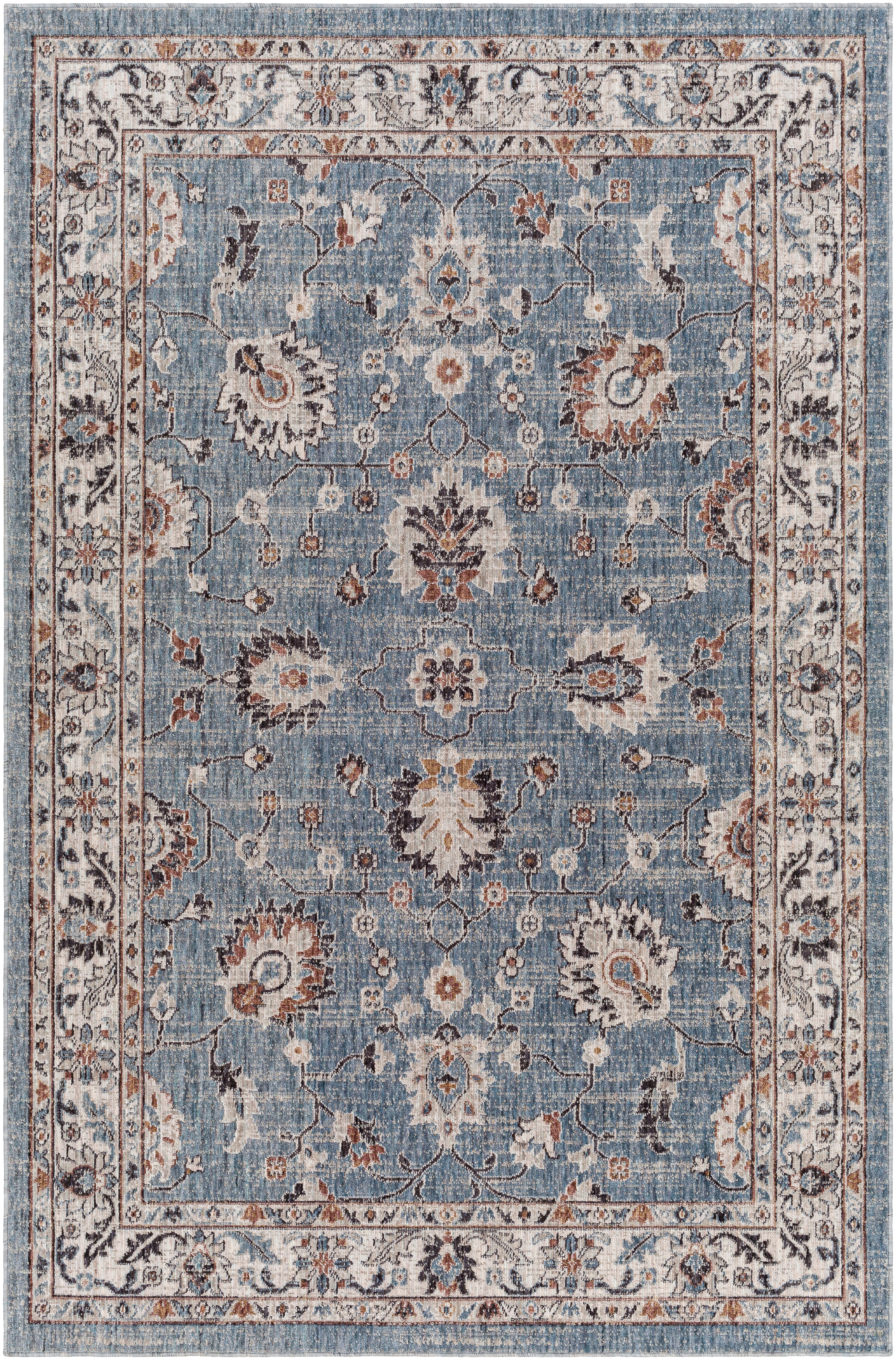 Juliet Gray Outdoor 6'7" x 9' Machine Woven Rug - Image 0