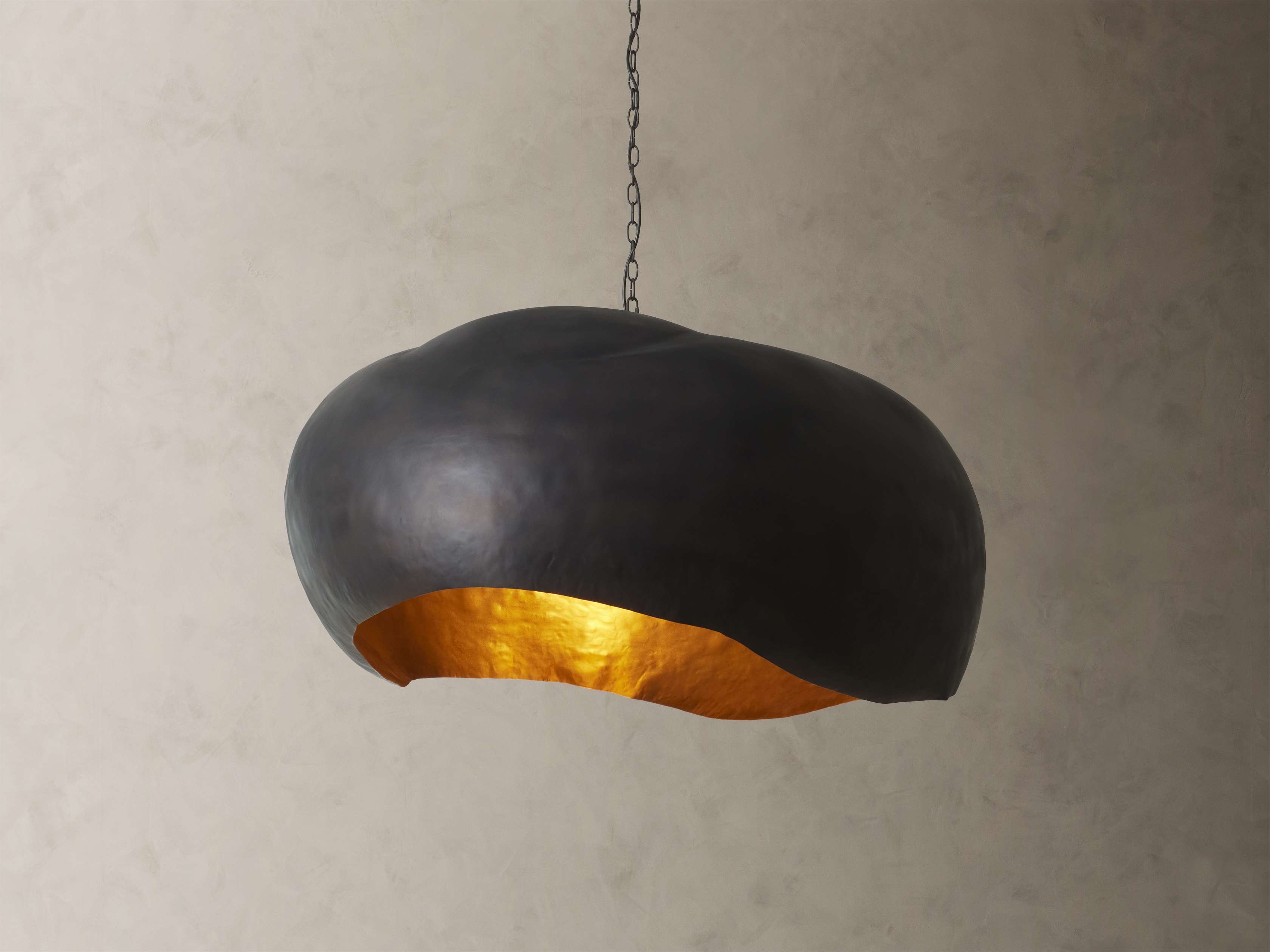 Fria Dome Pendant in Metal 36" Black - Image 0