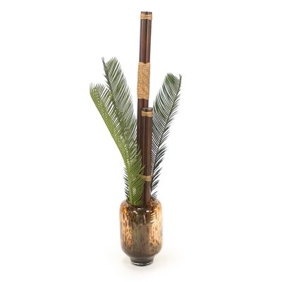 29.5" Artificial Palm Plant in Decorative Vase - Image 0