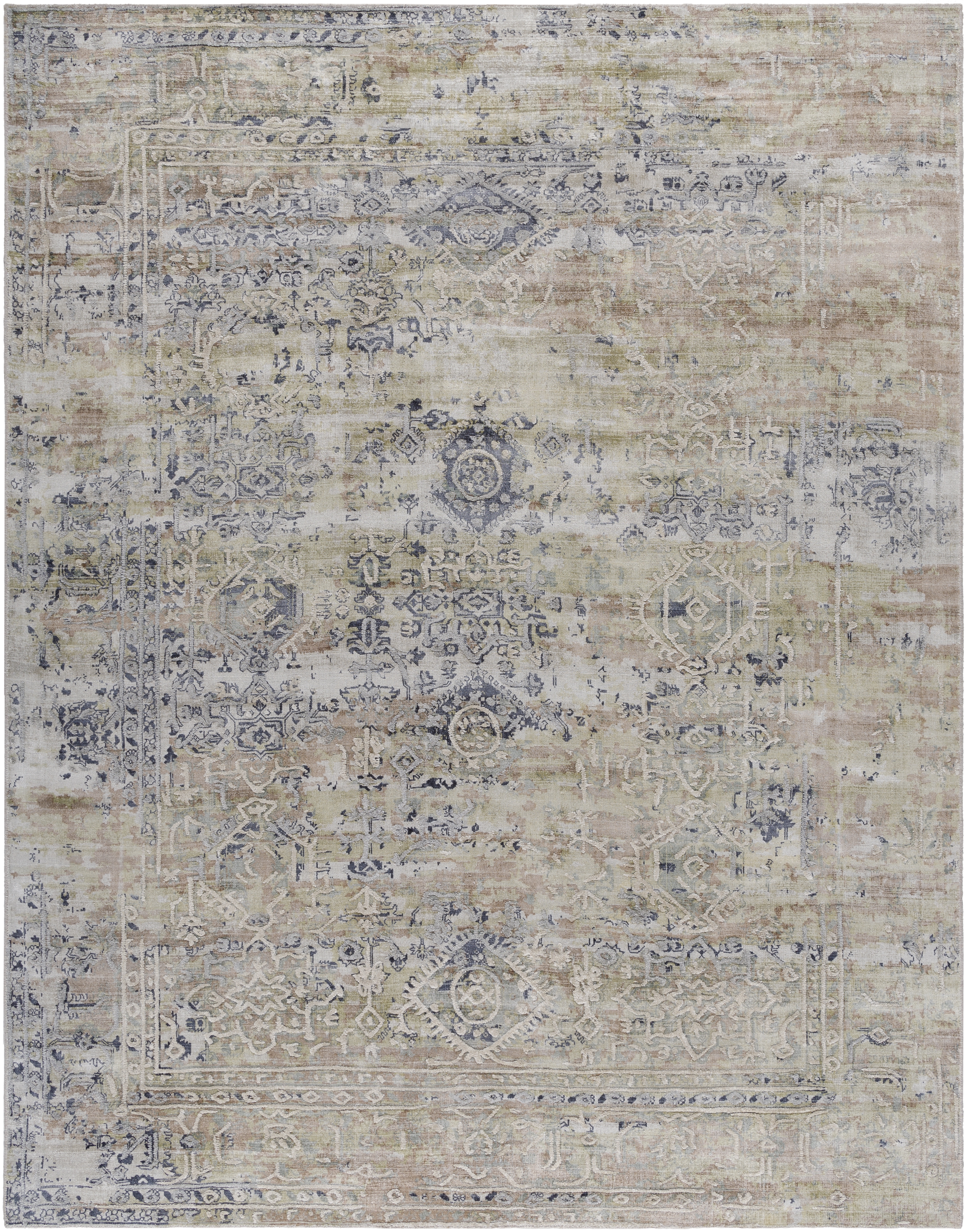 Jordan Gray Indoor 10' x 10' Handmade Rug - Image 0