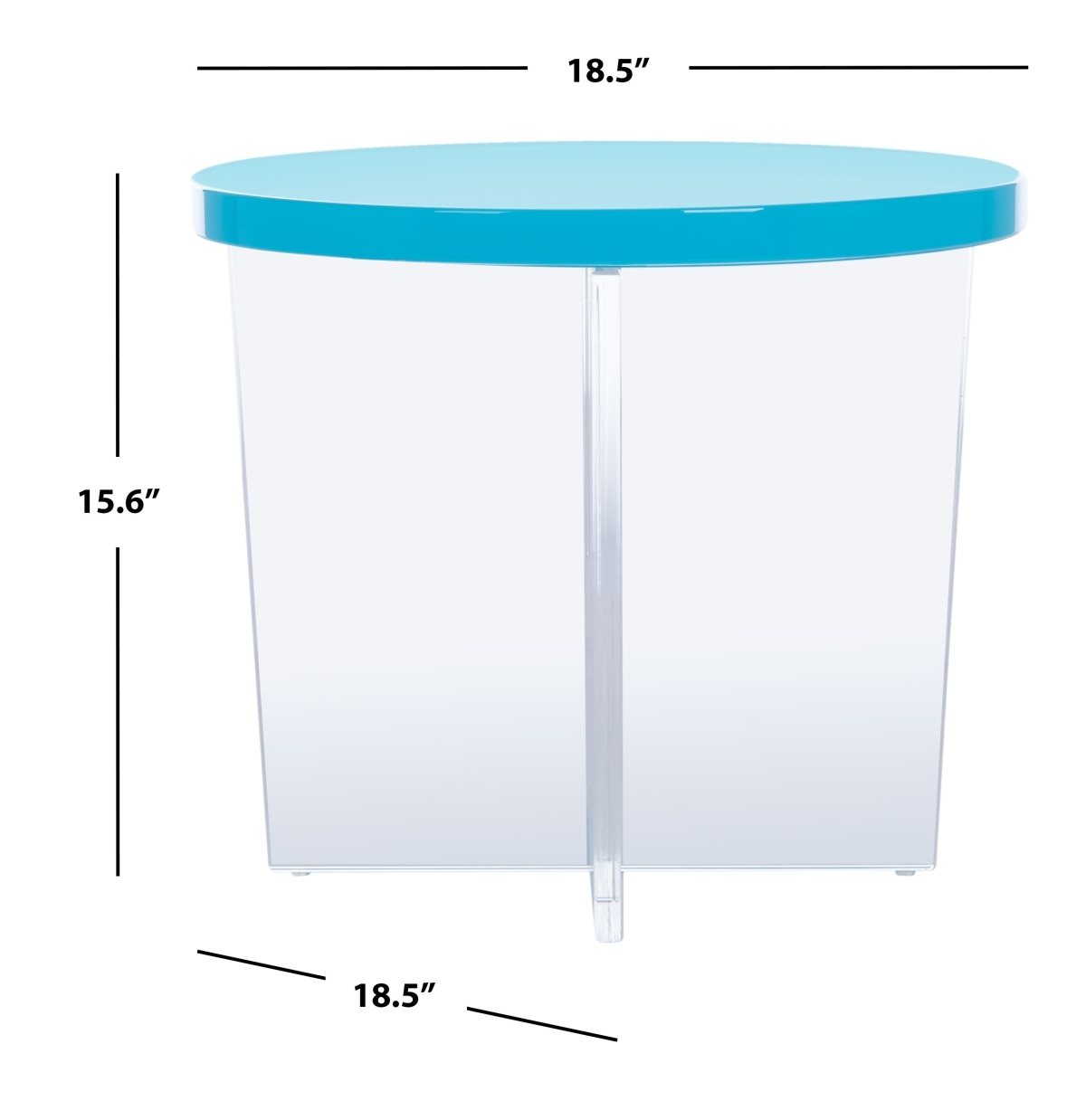 Edward Acryllic Accent Table - Turquoise - Image 6