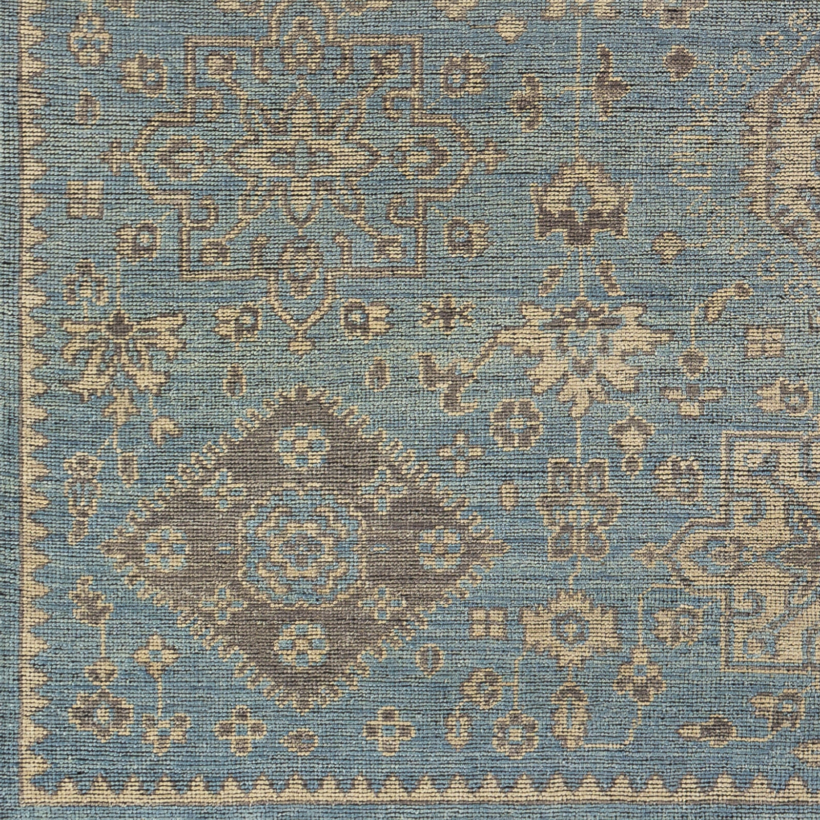 Smyrna Green Indoor 6' x 9' Handmade Rug - Image 3