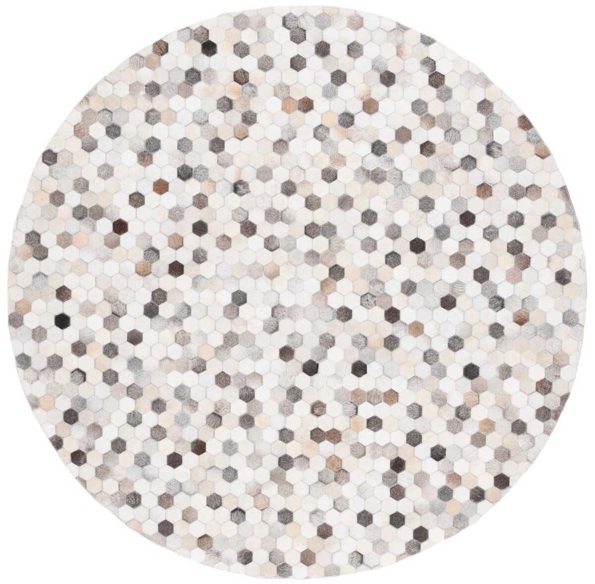 Safavieh Hand Woven Area Rug, STL217A, Ivory/Grey, 6' X 6'  - Image 0