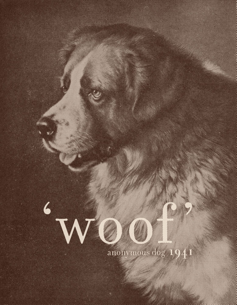 Famous Quotes #1 (anonymous Dog, 1941) Framed Art Print by Florent Bodart / Speakerine - Scoop Black - Large 24" x 36"-26x38 - Image 1