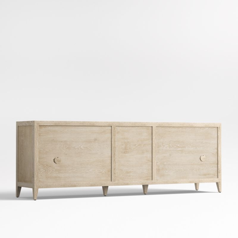 Clairemont 89" Natural Wood Storage Media Console - Image 3