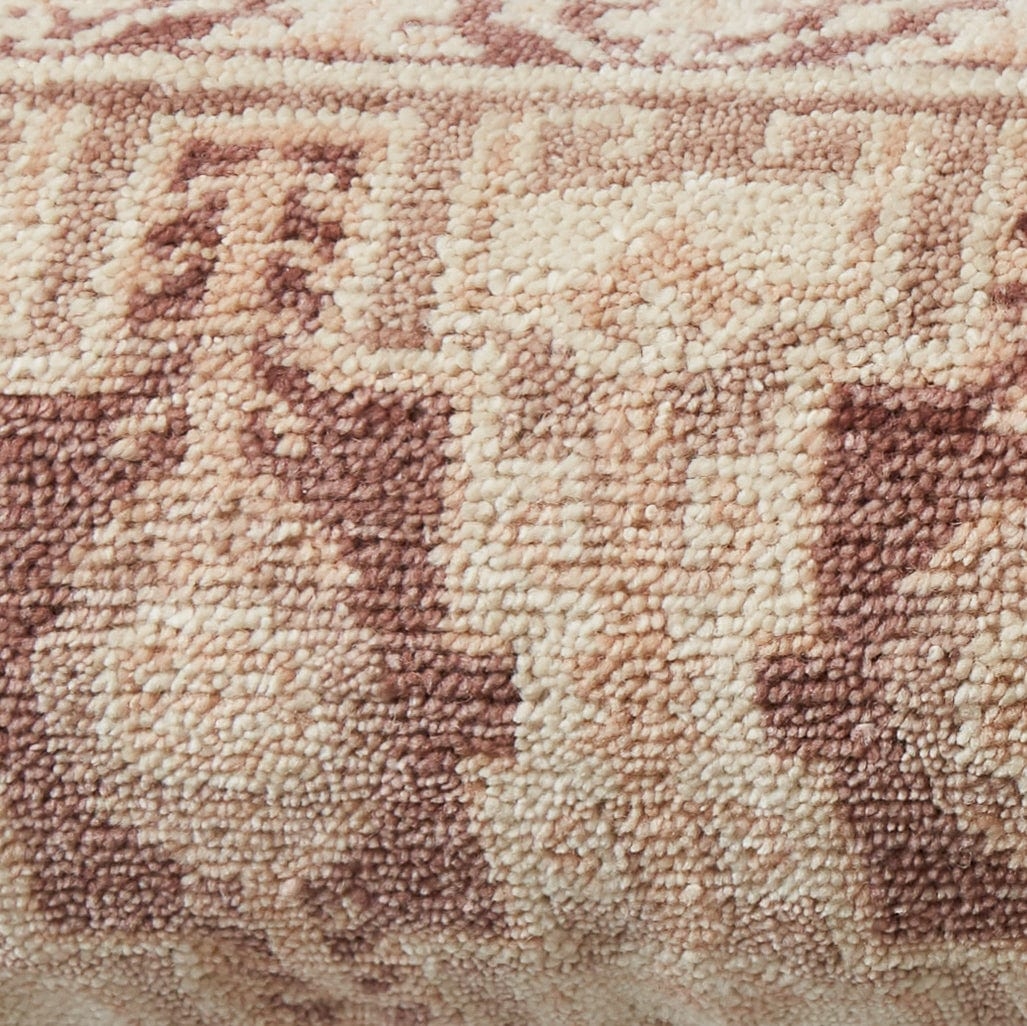 The Citizenry Hana Hand-Knotted Lumbar Pillow | 12" x 48" | Currant Crush - Image 3