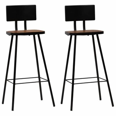 Patchway Solid Wood 29.13" Bar Stool - Image 0
