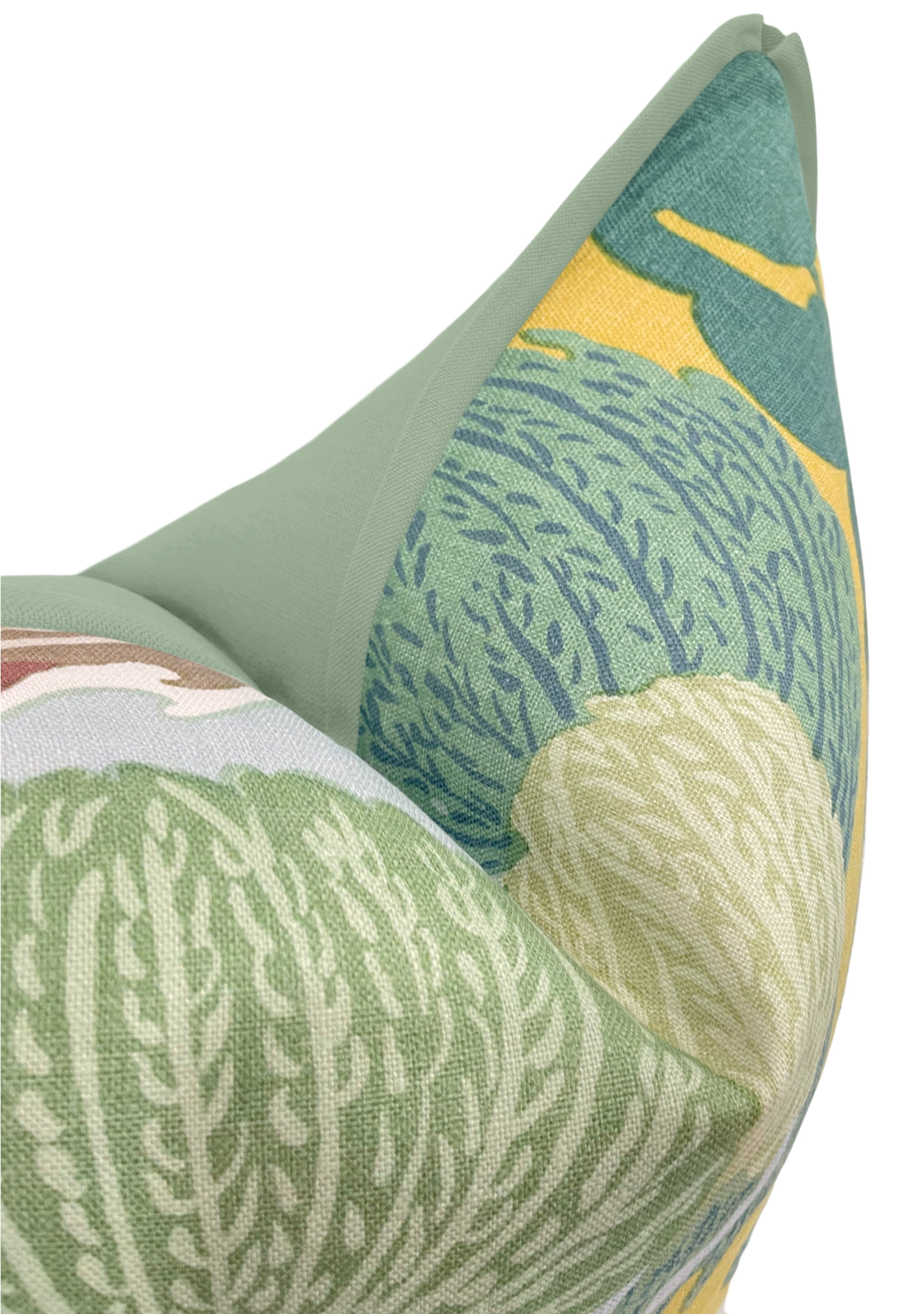 PEARL RIVER // YELLOW | SCHUMACHER - 20” X 26” STANDARD SHAM / BUTTERFLY FLANGE / Eucalyptus - Image 0