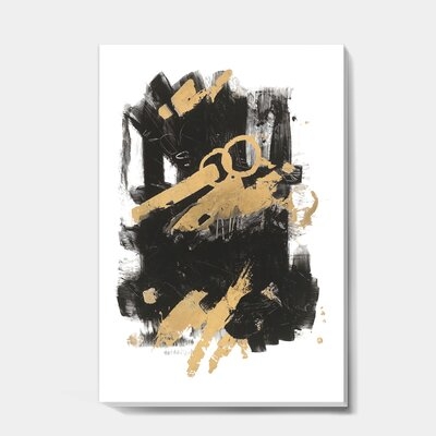 Gold and Black Drift I - Wrapped Canvas Painting Print - Image 0
