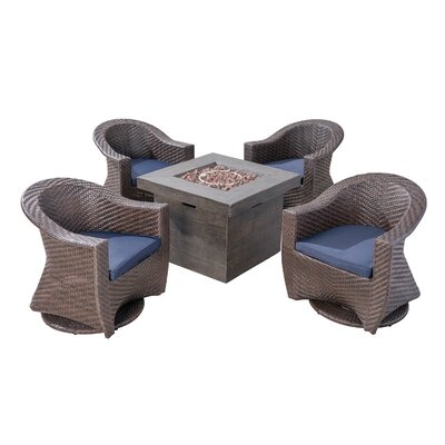 Renee Patio 5 Piece Conversation Set with Cushions - Image 0