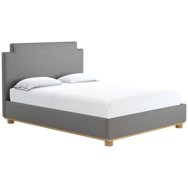 Plaza Queen Bed Taylor Felt Grey - Image 0