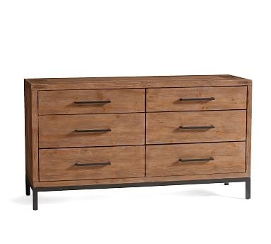 Malcolm 6-Drawer Wide Dresser, Glazed Pine - Image 0