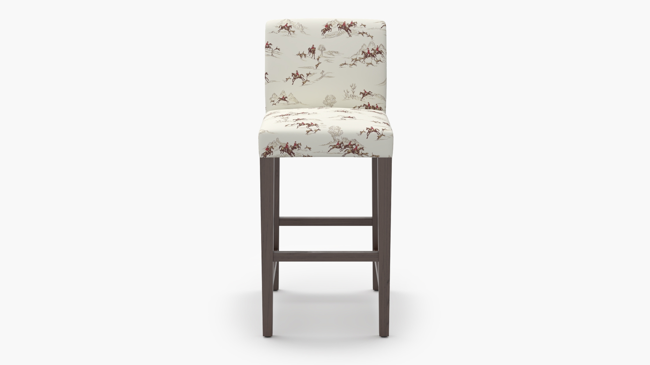 Signature Dining Bar Stool, Red Cotswold Hunt, Espresso Square Tapered Leg - Image 0