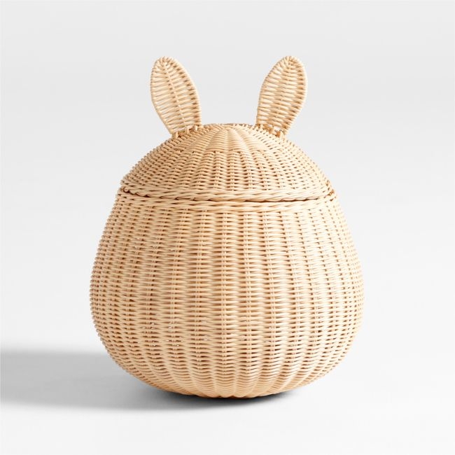 Small Wicker Bunny Floor Storage Basket - Image 0