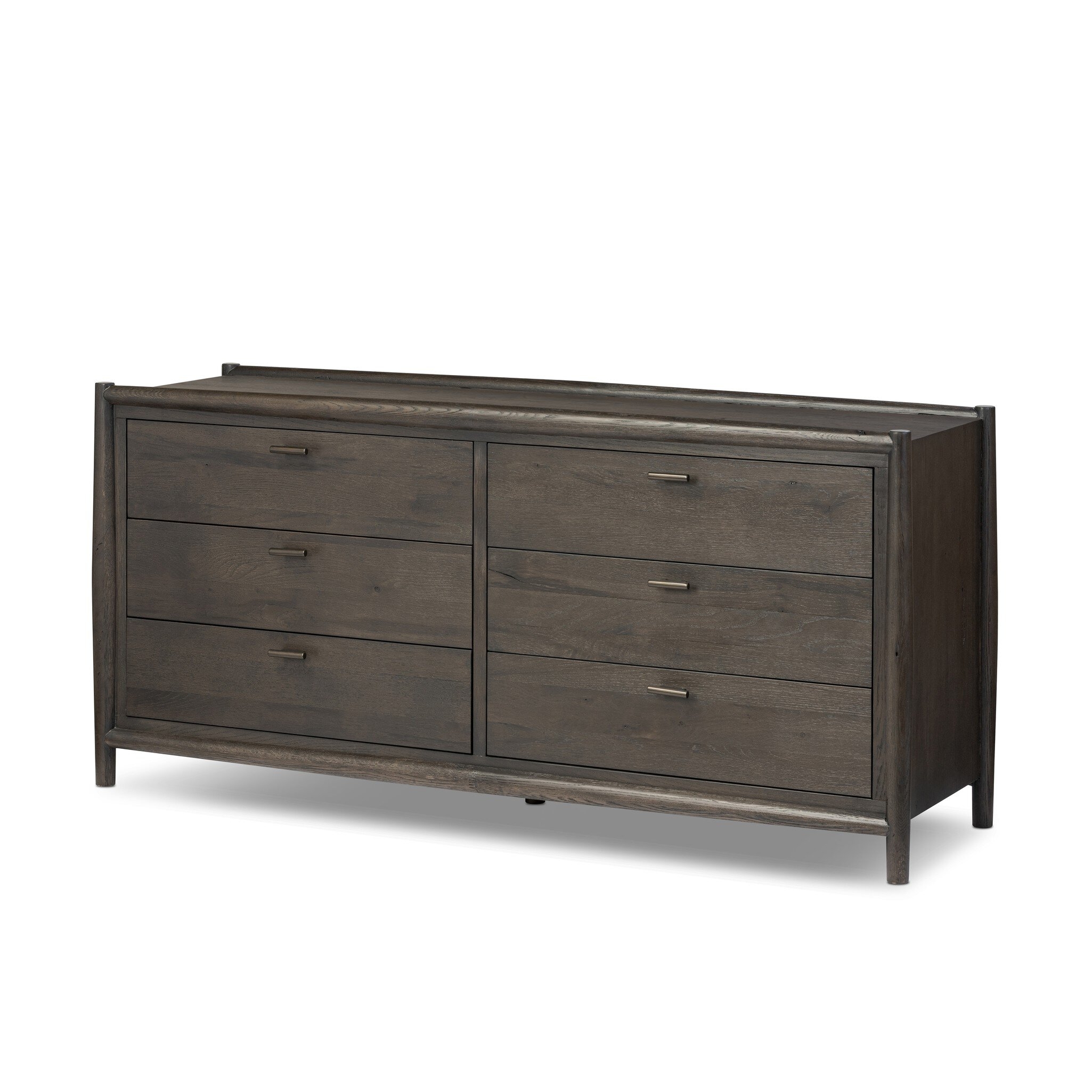 Glenview 6 Drawer Dresser - Cracked Smoked Black Veneer - Image 1