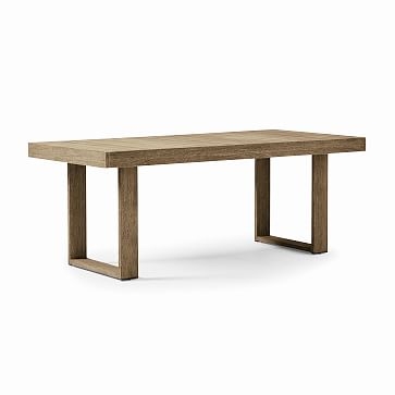 Portside Outdoor 58" Dining Table, Driftwood - Image 3