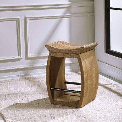Shisler Solid Wood 25'' Counter Stool - Image 0