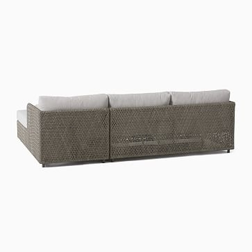 Coastal Outdoor 98 in 2-Piece Chaise Sectional, Silverstone - Image 3