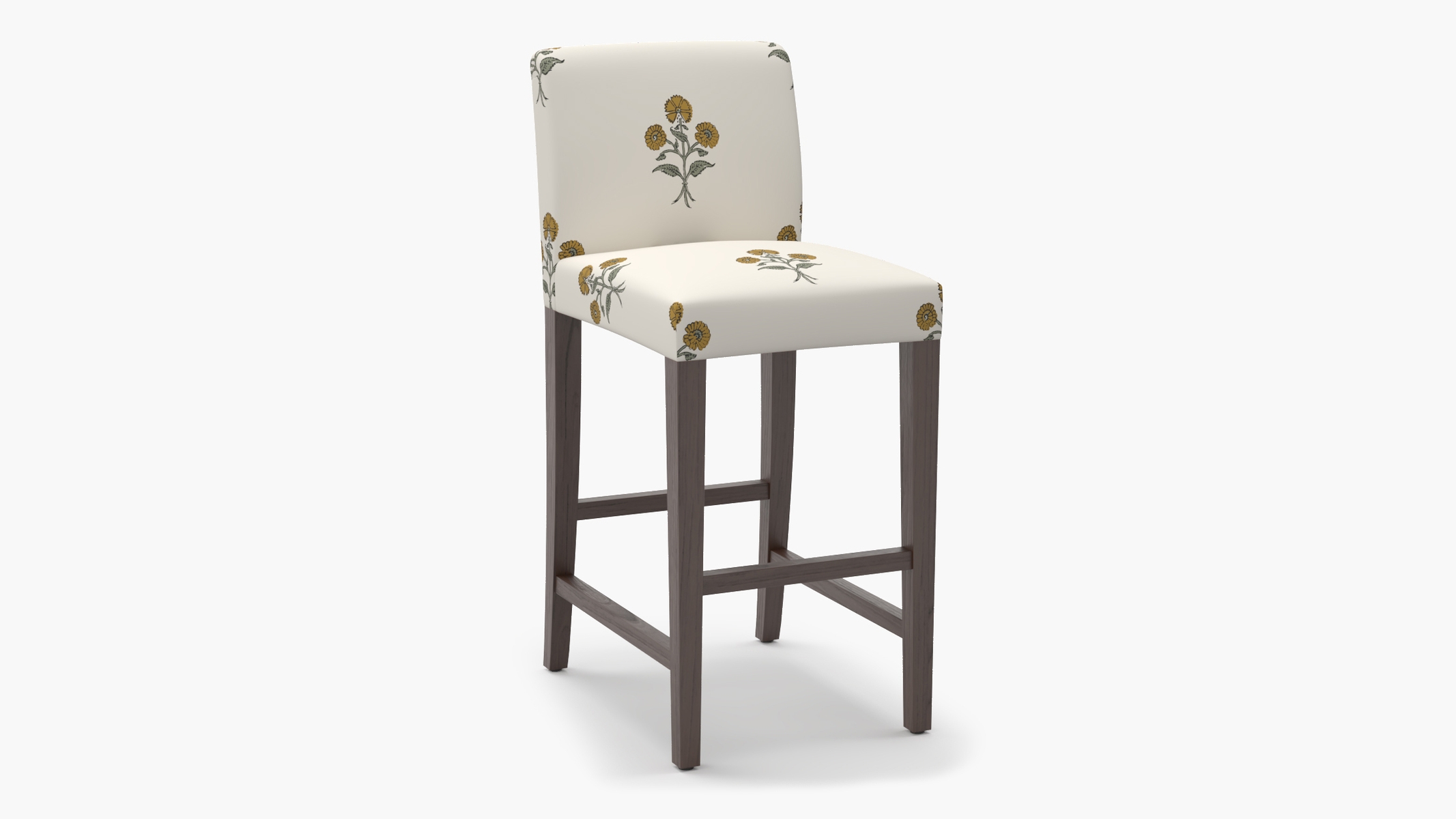 Signature Dining Bar Stool, Marigold Delphine, Natural Square Tapered Leg - Image 1