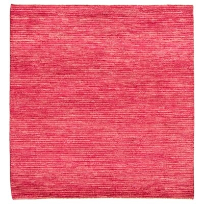 One-of-a-Kind Azaniah Hand-Knotted New Age Gabbeh Pink 4'1" x 4'2" Wool Area Rug - Image 0
