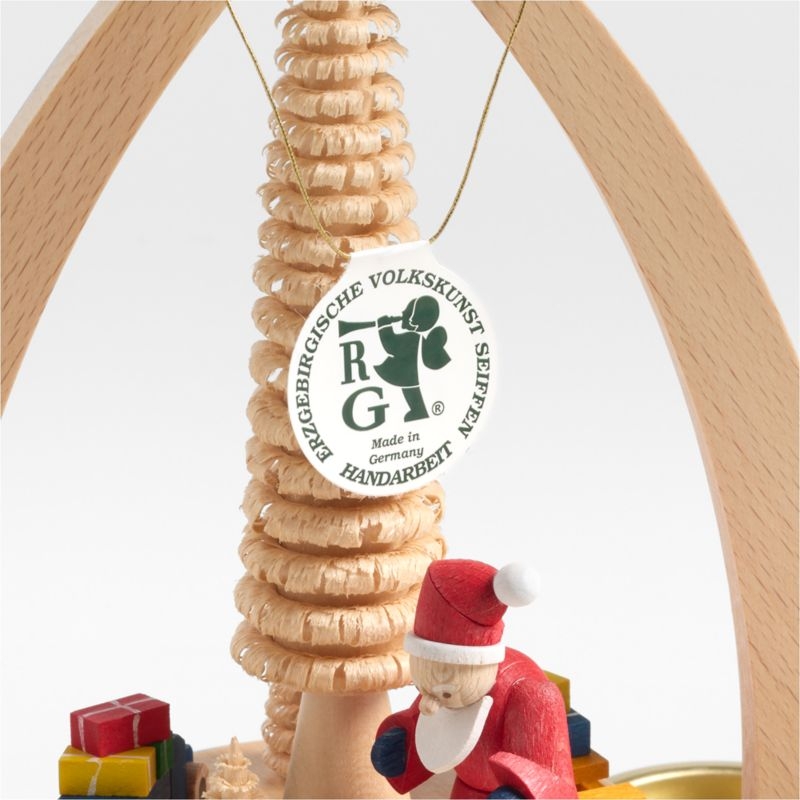 Santa with Gifts Pyramid Holiday Tealight Candle Holder - Image 2