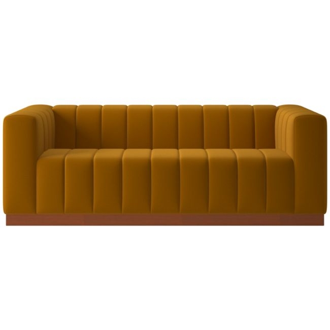 Forte 81" Luca Turmeric Sofa with Walnut Base - Image 0