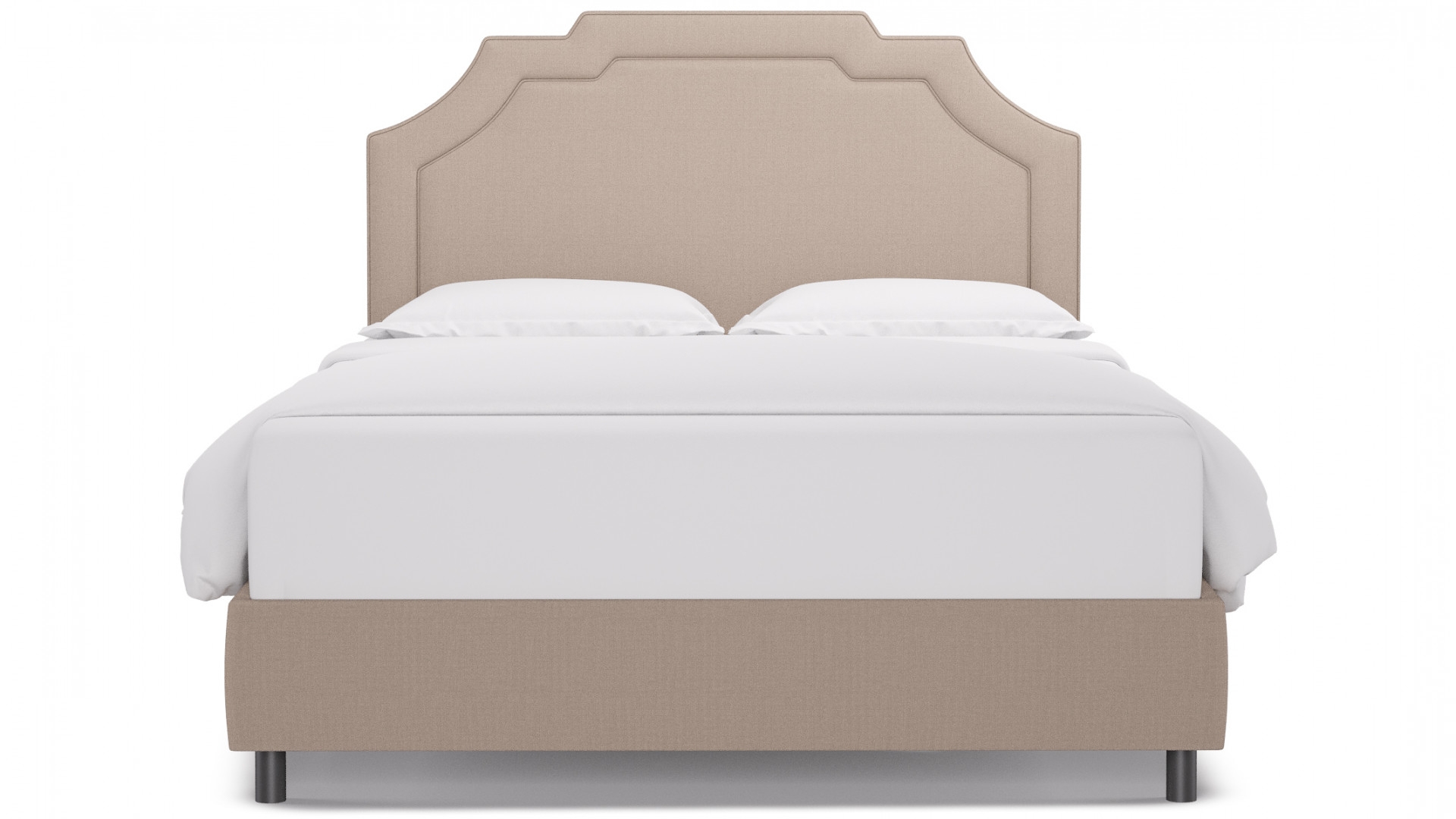 Art Deco Bed | Queen | Husk Linen - Image 0